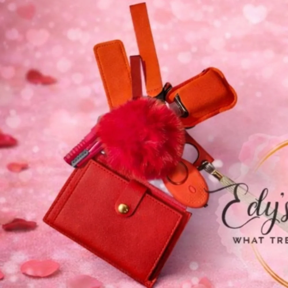 Red Rose Teddy Bear & Personal Safety Keychain Bundle